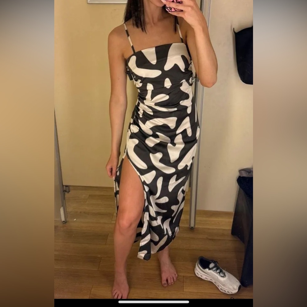 T.J.Maxx Black and White Spaghetti Strap Sundress